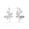 Ariana Grande x Swarovski drop earrings, Mixed cuts, Dragonfly, Multicolored, Rhodium plated