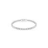 Imber Emily Tennis bracelet, Round cut, White, Rhodium plated