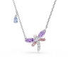 Ariana Grande x Swarovski pendant, Mixed cuts, Dragonfly, Multicolored, Rhodium plated