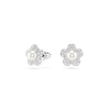 Ariana Grande x Swarovski set, Crystal pearl, Round cut, Flower, White, Rhodium plated