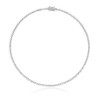 Three‑Claw Line Necklet Set with 3mm Round‑Cut Stones
