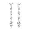 Jointed Drop Earrings with Triangle Top and 12×6mm Marquise‑Cut Bottom