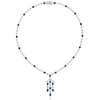 BLUE PEAR SHAPE & WHITE RND ORIENTAL INSPIRED NECKLET