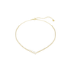Mesmera necklace, Mixed cuts, White, 18K gold finish
