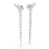 Mesmera earrings, Marquise cut, White, Rhodium plated