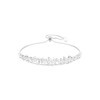 Mesmera bracelet, Marquise cut, White, Rhodium plated