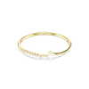 Mesmera bangle, Mixed cuts, White, 18K gold finish