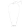 Matrix necklace, Round cut, White, Rhodium plated