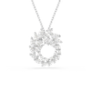 Mesmera pendant, Marquise cut, White, Rhodium plated