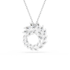 Mesmera pendant, Marquise cut, White, Rhodium plated