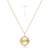 Gold Diamond-Cut Sunny Disc Necklace