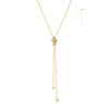 Gold Twisted Rope Lariat Necklace