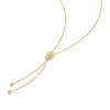 Gold Twisted Rope Lariat Necklace