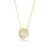 Una Angelic pendant, Mixed cuts, White, 18K gold finish