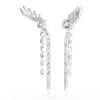 Mesmera earrings, Mixed cuts, White, Rhodium plated