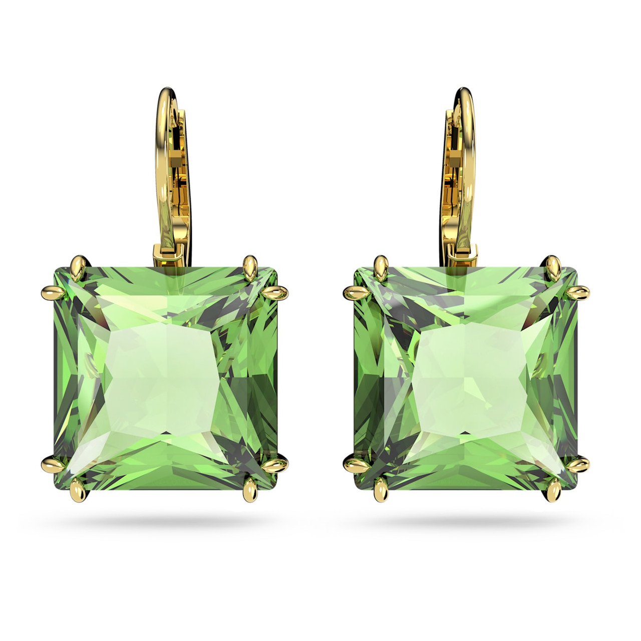 Square diamond store drop earrings