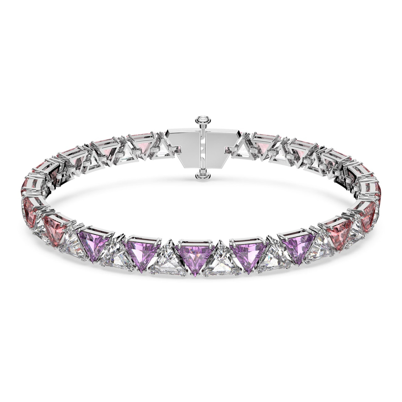 ★セール★Swarovski Triangle Cut Millenia Ortyx Bracelet Ortyx bracelet Triangle cut, Pink, Rhodium plated