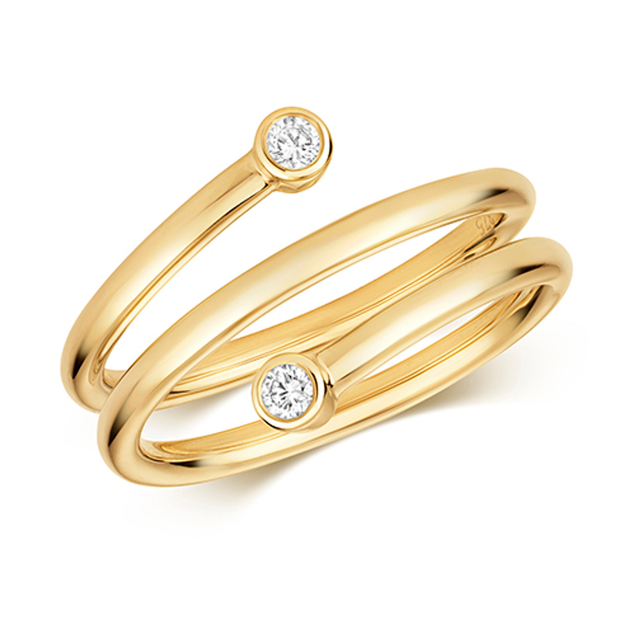 Spiral sales ring gold