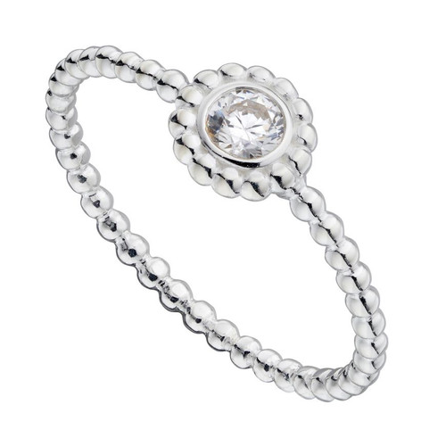 Bead Ring With CZ