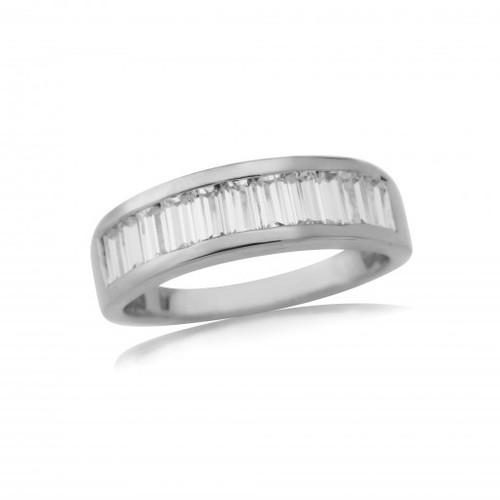 9ct White Gold Cubic Zirconia Ring