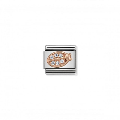 Composable Classic Link Ladybug With White Stones