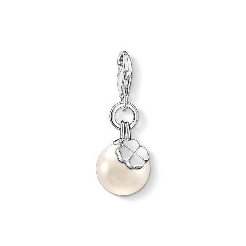 Thomas Sabo Charm pendant pearl with cloverleaf