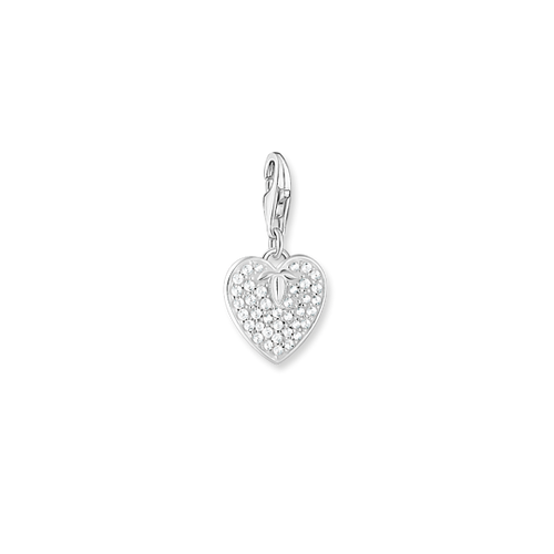 Thomas Sabo Charm pendant heart white stones