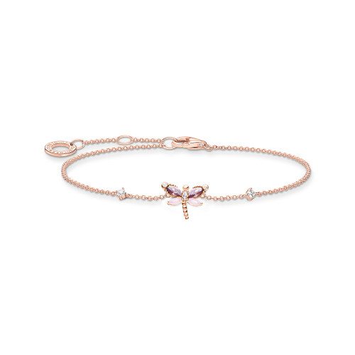 Thomas Sabo Bracelet dragonfly with stones rose gold
