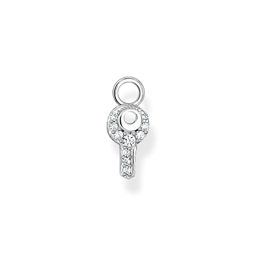 Thomas Sabo Single ear pendant key white stones silver