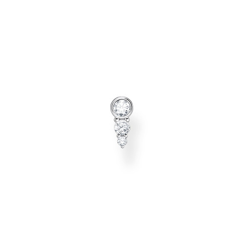 Thomas Sabo Single ear stud white stones, silver cz