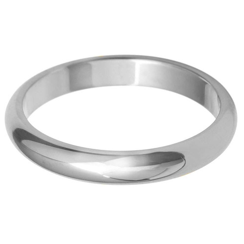 9ct white gold wedding band 3mm