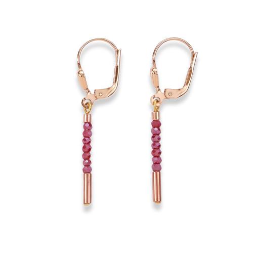 COEUR DE LION red stones drop earrings