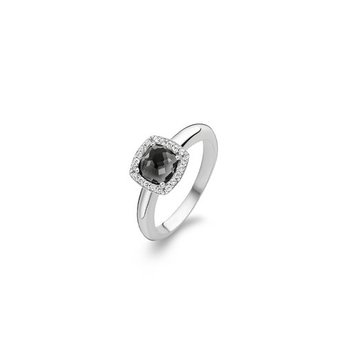TI SENTO - Milano Silver Black Crystal CZ Ring