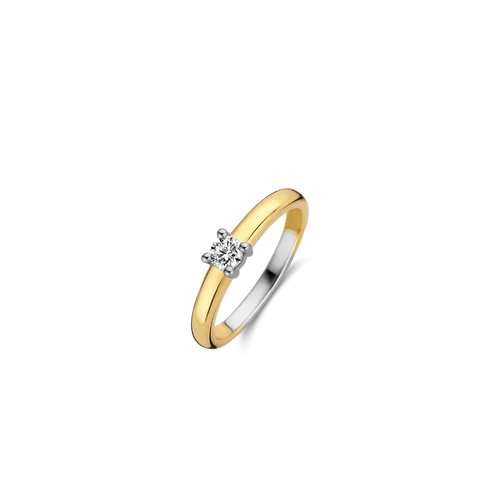 TI SENTO - Milano solitaire silver gold plated ring