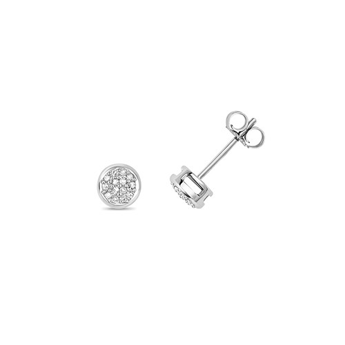 9ct white gold diamond studs
