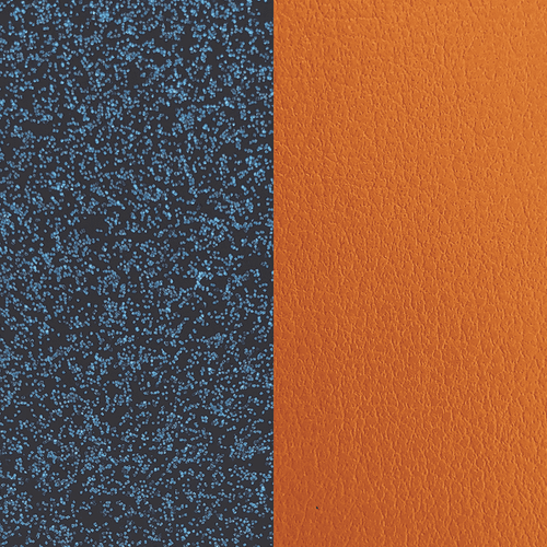 Les Georgettes Leather insert - Bracelets & Bags Blue Glitter / Apricot 25mm