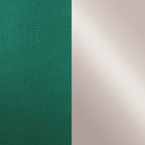 Les Georgettes Leather insert - Pendants & Chain Bracelets & Bangles Bottle Green / Patent Grey 25mm