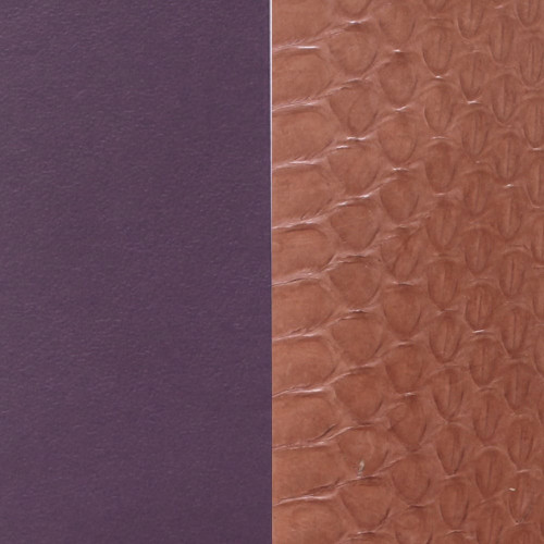 Les Georgettes 14mm Terracotta Watersnake & Purple Reversible Leather Band Bracelet Insert