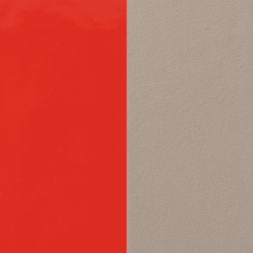 Les Georgettes Leather insert - Bracelets & Bags Patent Coral / Taupe 8mm