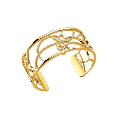 Les Georgettes Petales 25mm gold CZ Cuff Bracelet