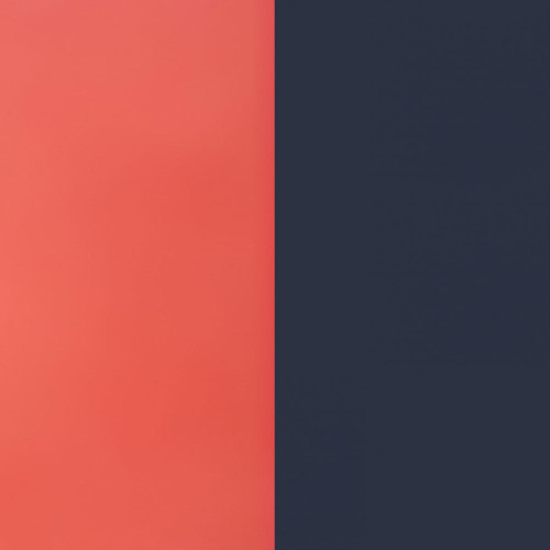 Les Georgettes Fluid-Perspex Ring Insert 8mm Coral/Navy Blue