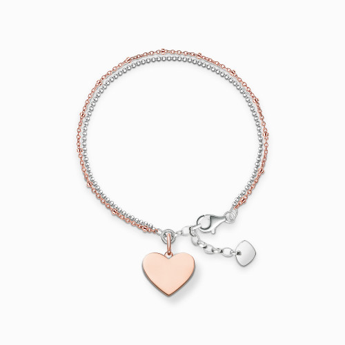 Thomas Sabo Bracelet heart rose gold silver