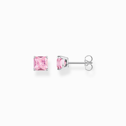 Thomas Sabo Ear studs with pink stone silver