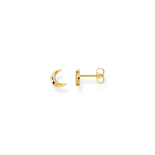Thomas Sabo silver gold plated moon studs