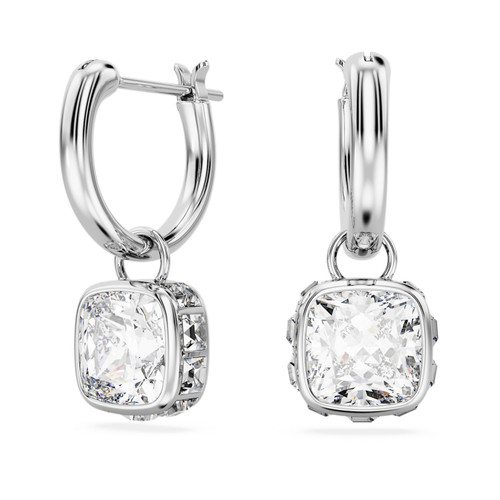 Swarovski Chroma drop earrings
Square cut, White, Rhodium plated