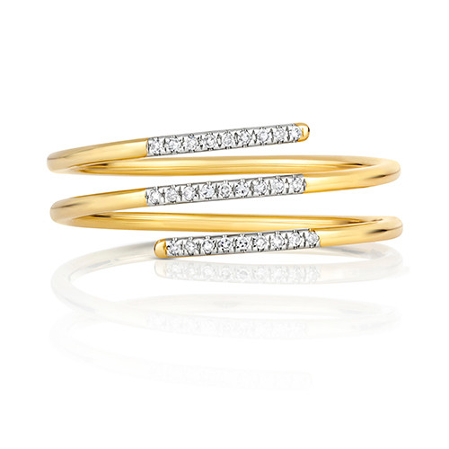 Spiral sales ring gold