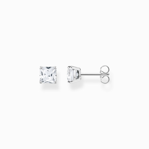 Thomas Sabo Ear studs with white stone silver