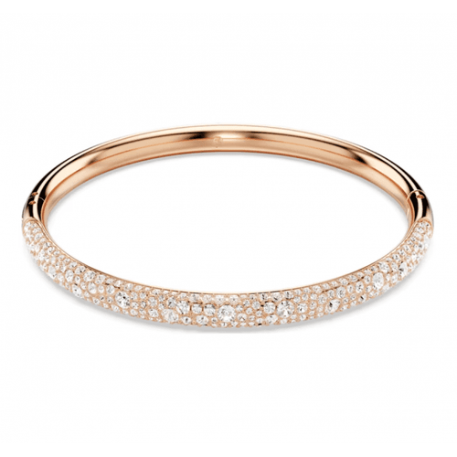 Swarovski  Sublima bangle Snow pavé, White, Rose gold-tone plated