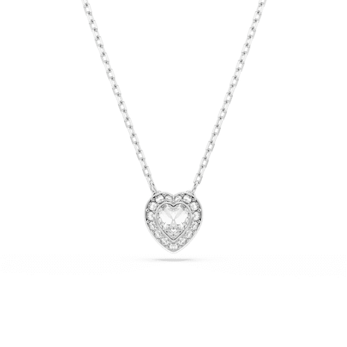 Swarovski Ariana Grande x Swarovski pendant, Mixed cuts, Heart, White, Rhodium plated
