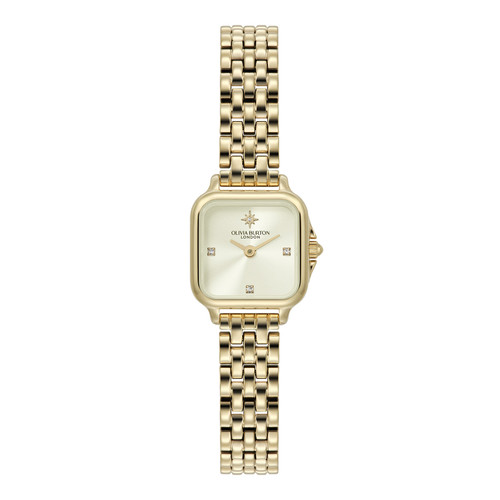 Olivia Burton  Classic 20mm Mini Grosvenor Ivory & Gold Bracelet Watch